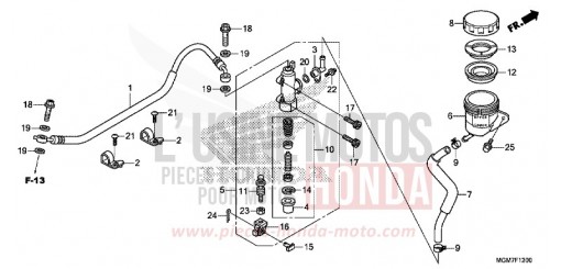 REAR BRAKE MASTER CYLINDER (CB600F) CB600FD de 2013